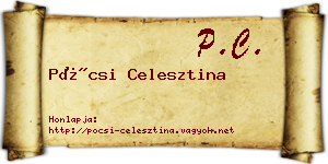 Pócsi Celesztina névjegykártya